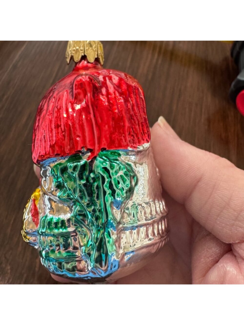 Vintage Christmas Thanksgiving Ornament Blown Glass West Germany Turkey House 3" - Picture 2 of 9